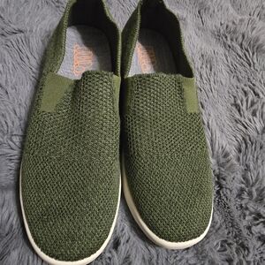 Green Slip-On Men's Shoes